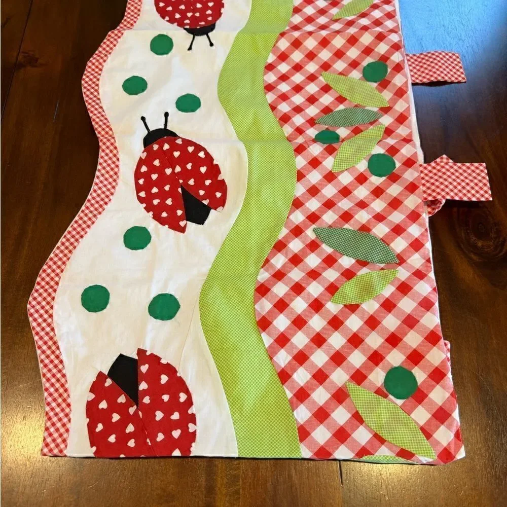 Britannica Home Fashions Tabbed Lady Bug 59” Valance NWOT